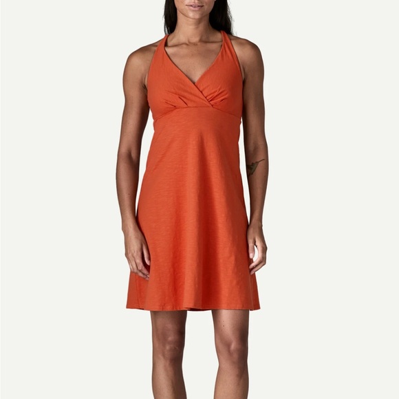Patagonia Dresses & Skirts - Patagonia Organic Cotton Amber Dawn Dress-Coral Orange